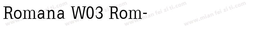 Romana W03 Rom字体转换